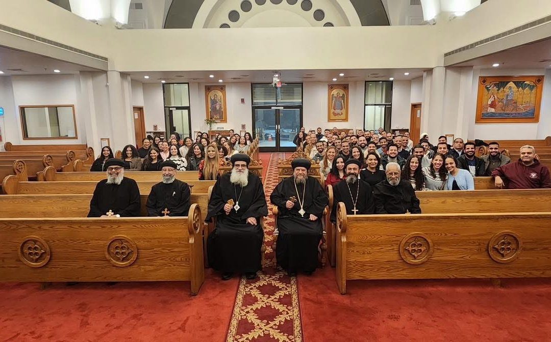 His Eminence Metropolitan Serapion Accompanied by His Grace Bishop Abraham met with the Diocese Arabic Youth